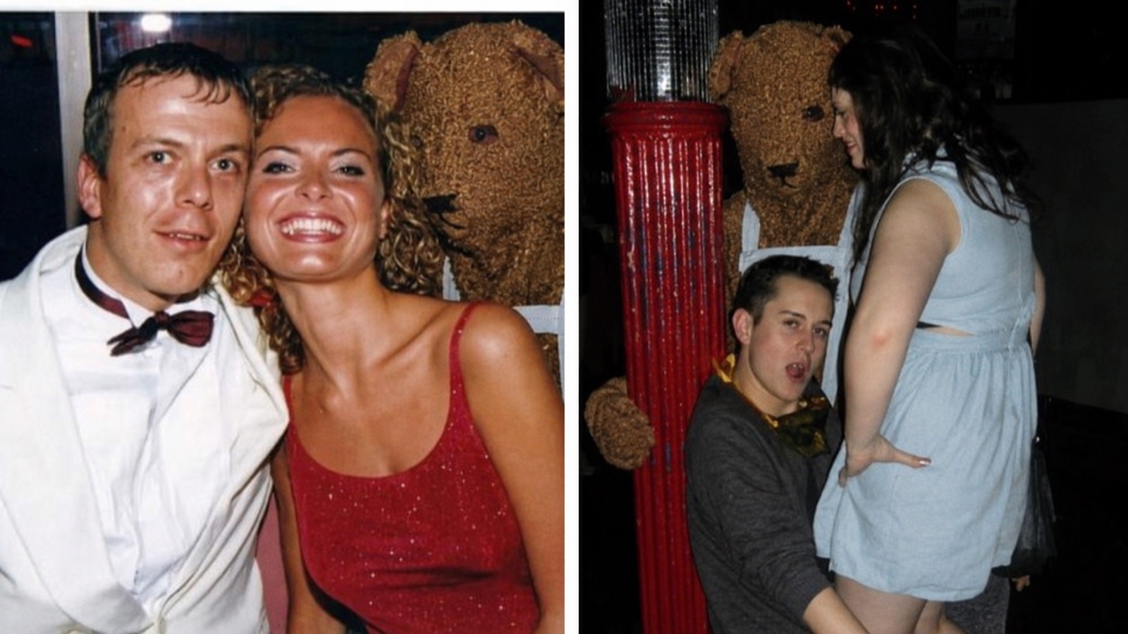 Two nightclub snapshots with the Bear