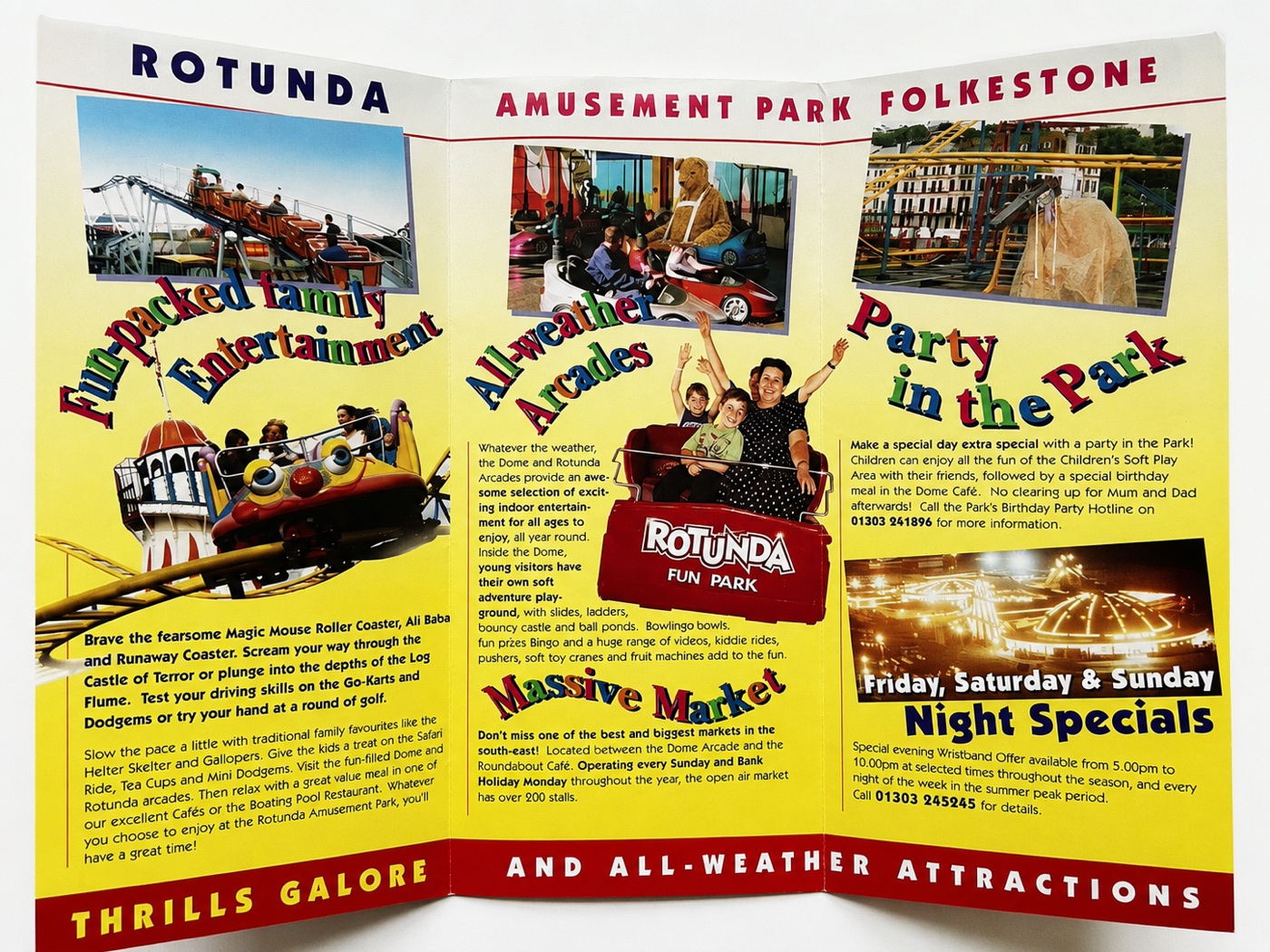 Alternative Rotunda amusement park leaflet with Bear and Horse